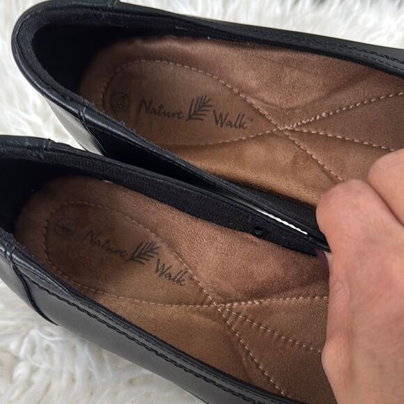Nature Walk Women's Leather Black Flats Size 8.5 - Picture 4 of 7